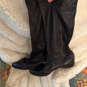 Frye Cindy Slouch Tall Pull-on Black boots